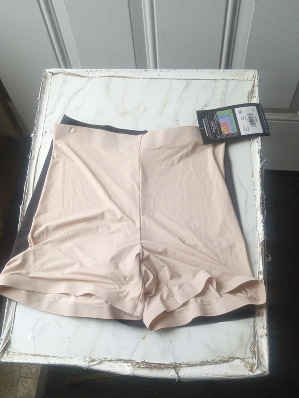 Maidenform Two Pack  Tan And Black Beige High-Waist Moisture Wicking Boy Shorts